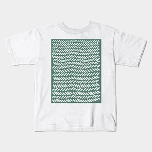 Knitting pattern - white on sage Kids T-Shirt